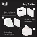 Tissue Paper Dispenser Box Including 2 Ply | 200 Pulls | 200 Sheets 100% Natural and Eco-friendly (Automotive)-H IOTA