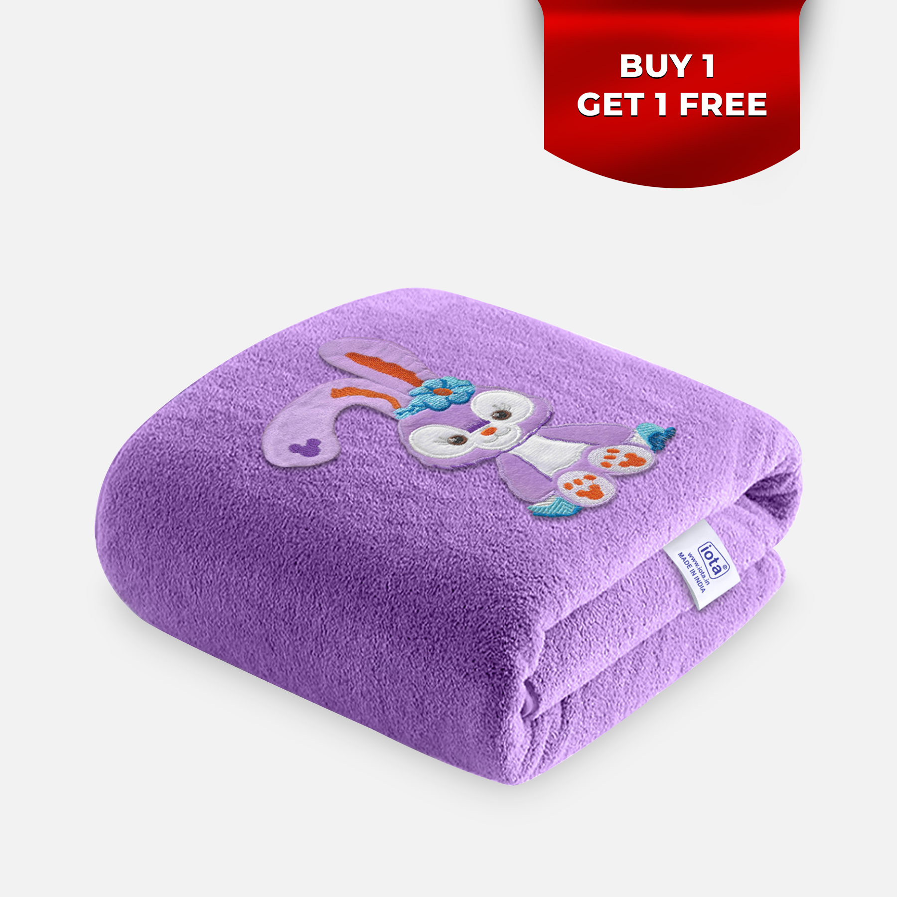 iota Microfiber Kids Bath Towels 70x140 cm, 500GSM - Quick Dry, Ultra Soft, Super Absorbent (Buy1 Get 1)