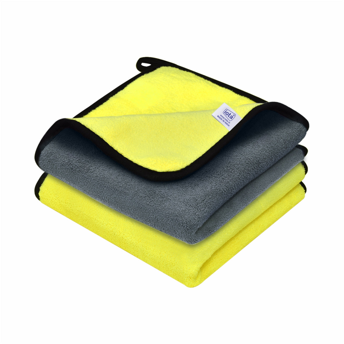 iota Premium Microfiber Cloth Double-Sided 650GSM 40x40cms for Car & Bike Cleaning Cloth IOTA