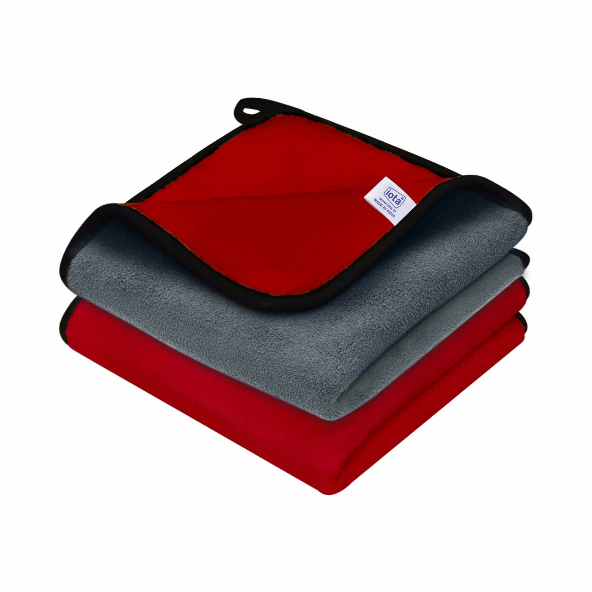 iota Premium Microfiber Cloth Double-Sided 650GSM 40x40cms for Car & Bike Cleaning Cloth IOTA