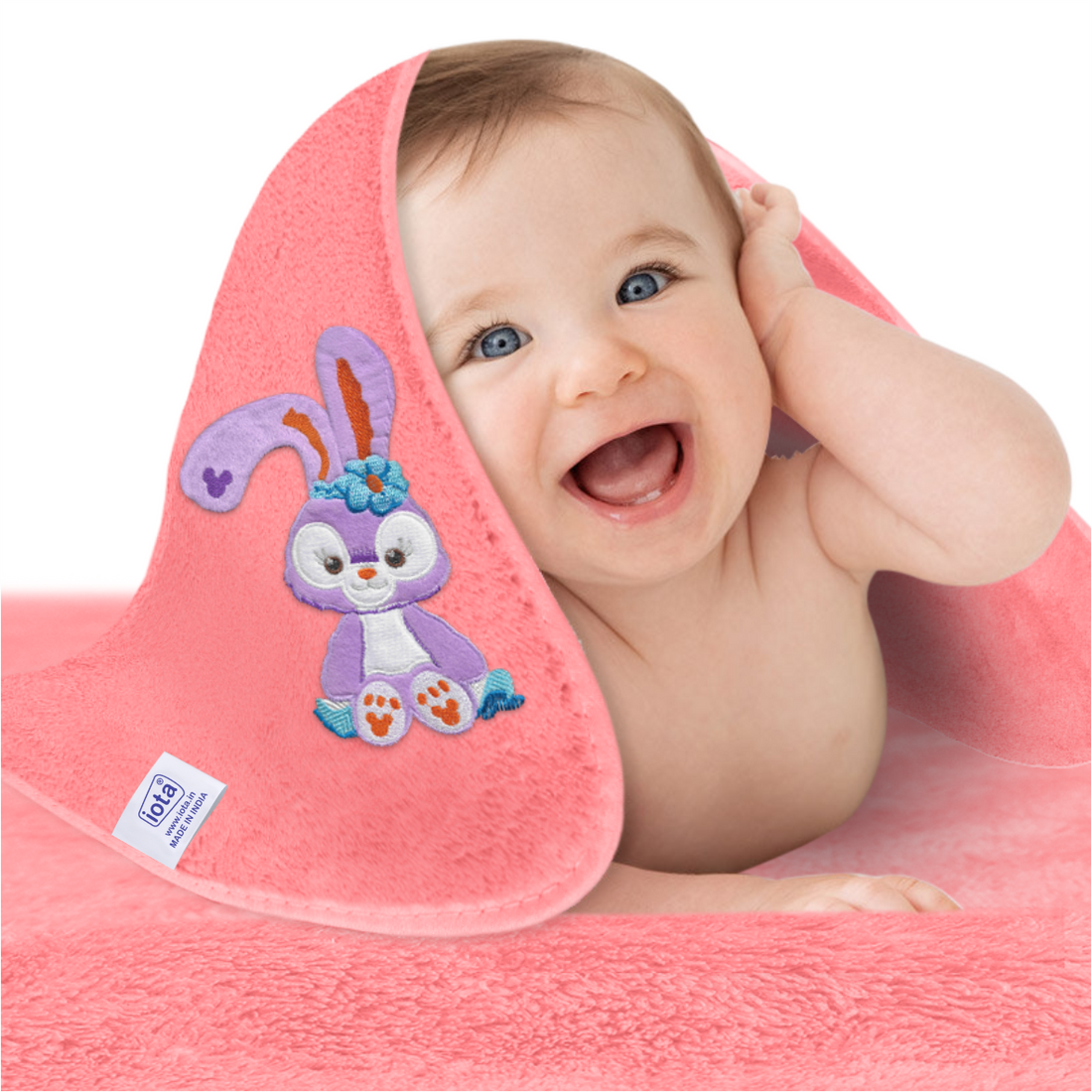 iota Microfiber Ultra Soft & Hygiene Premium Baby Bath Towel 70x140cm & 500 GSM (Buy 1 Get 1 Free)