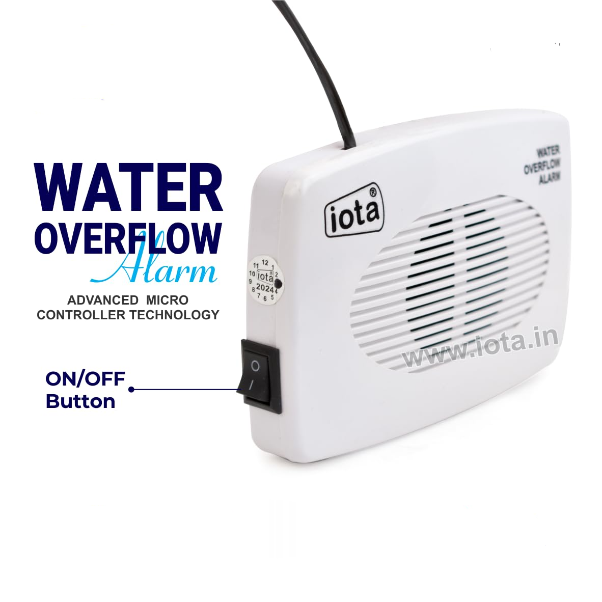 iota Water Overflow Alarm — 90dB Siren Tank Alert