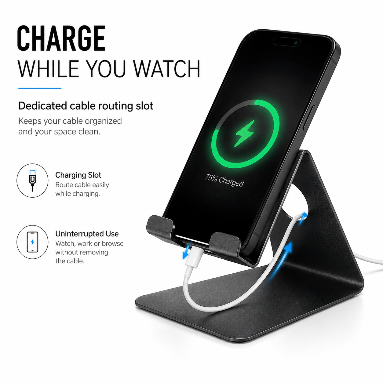 iota Mobile Stand — Lightweight Metal, Anti-slip Base