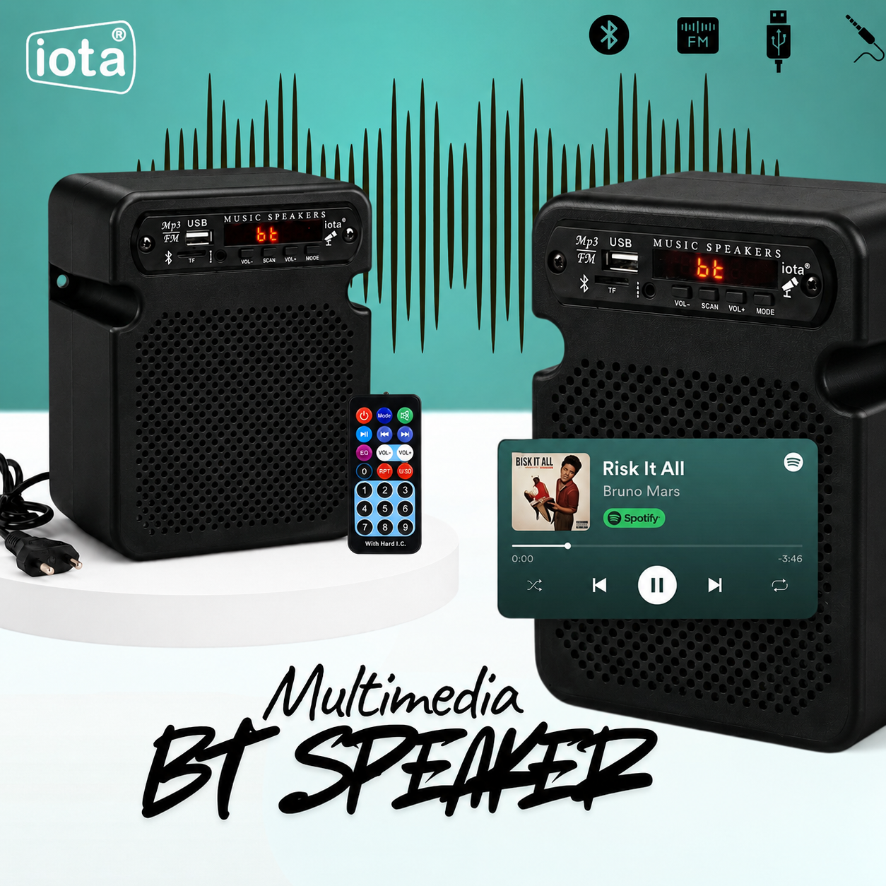 iota Bluetooth Speaker 20W — Rich Stereo, Deep Bass