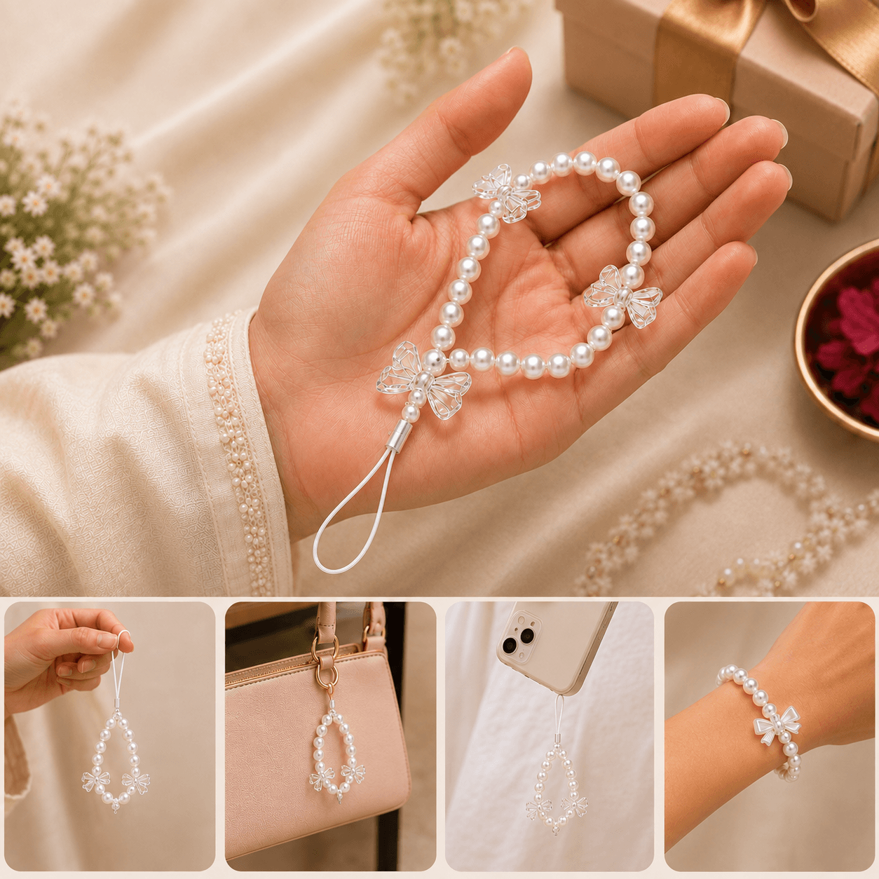 White Pearl Fortune Charm