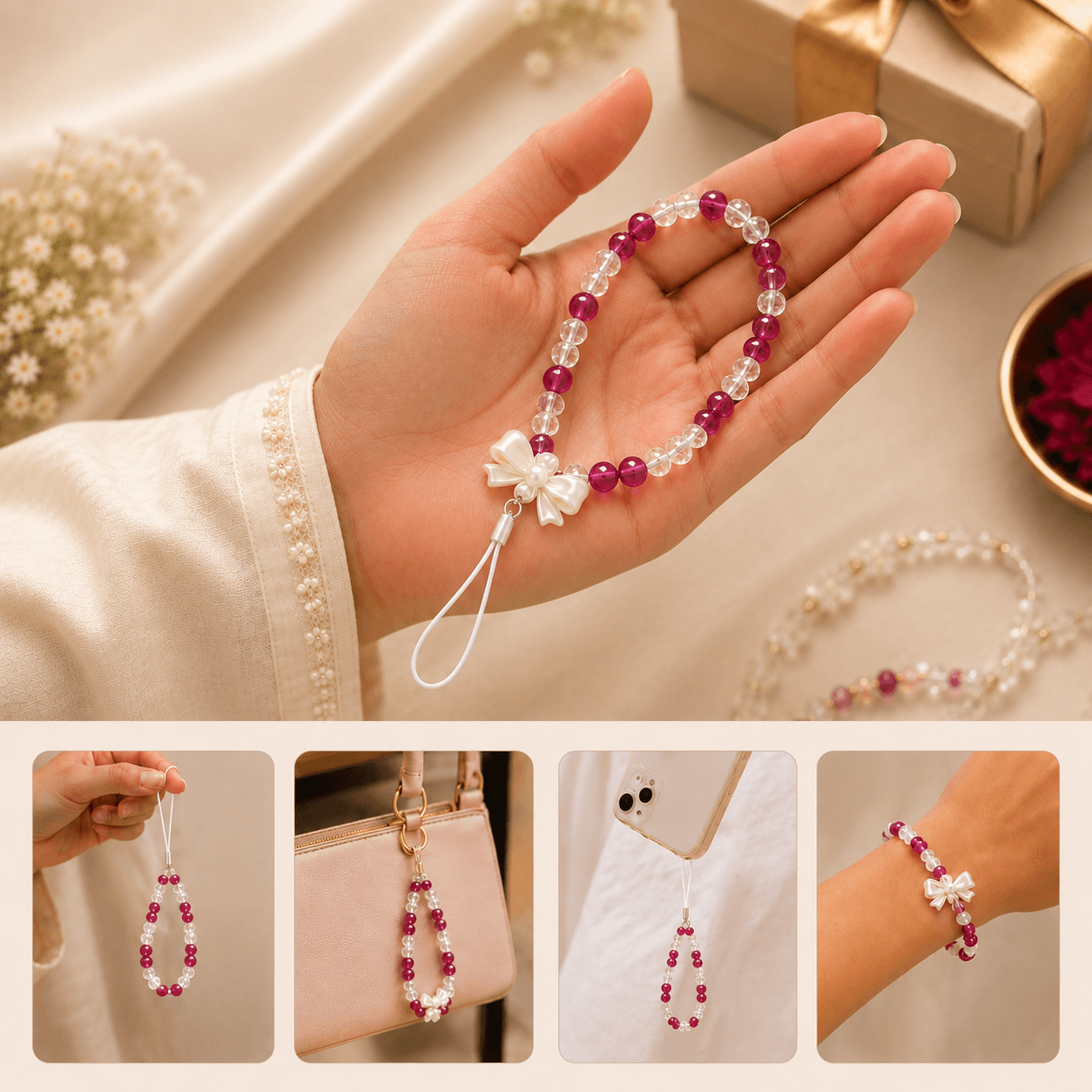 White Pearl Fortune Charm