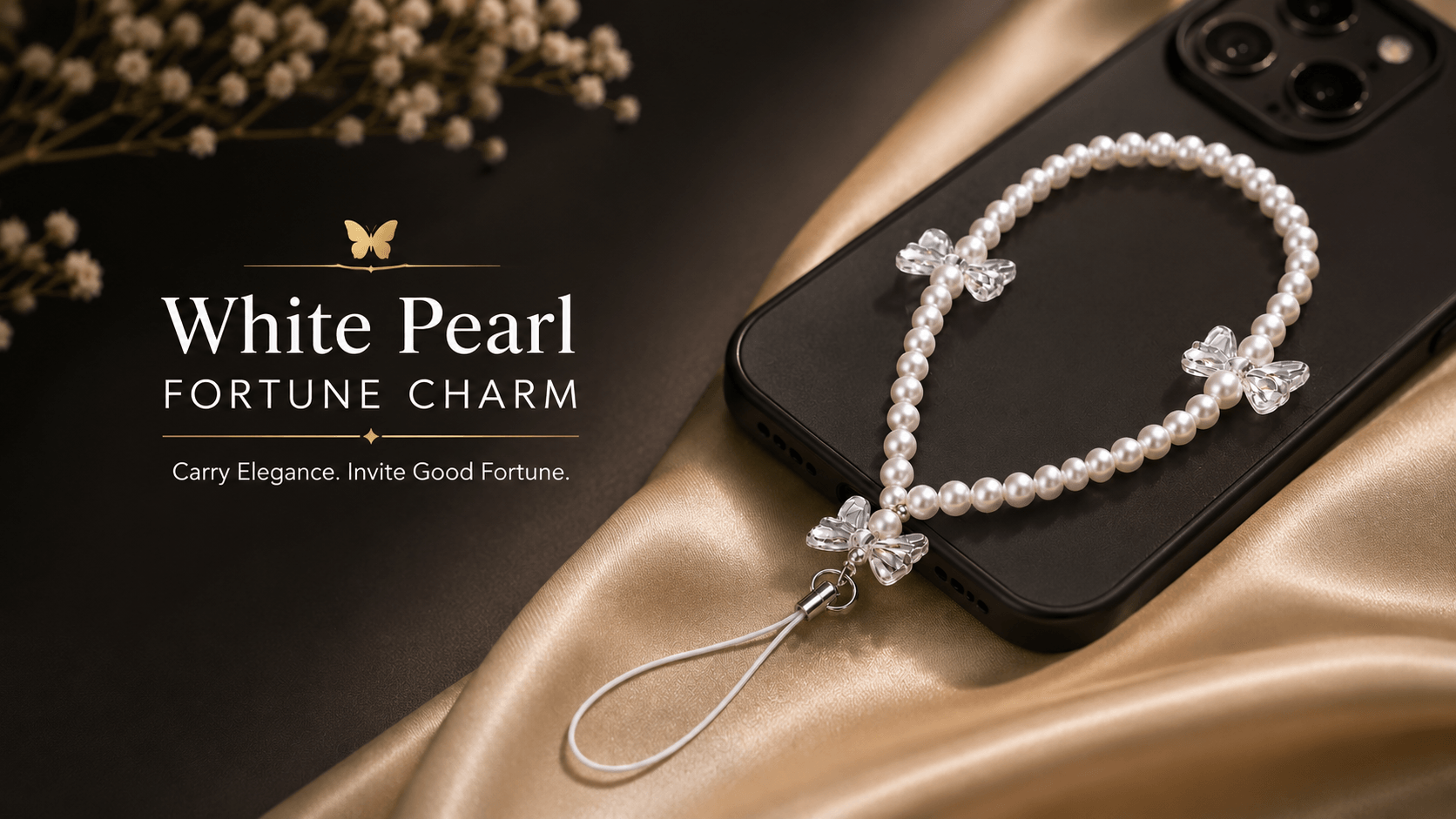 Fortune Charm — White Pearl Fortune Charm — banner 1