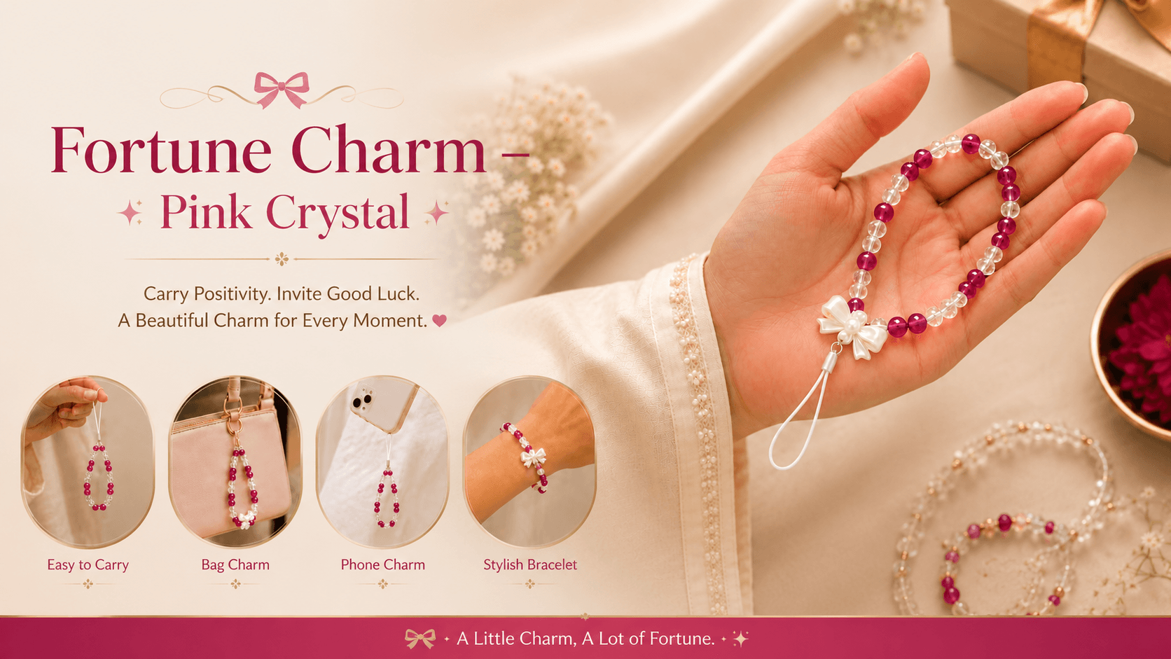 Fortune Charm — Fortune Charm – Pink Crystal — banner 4