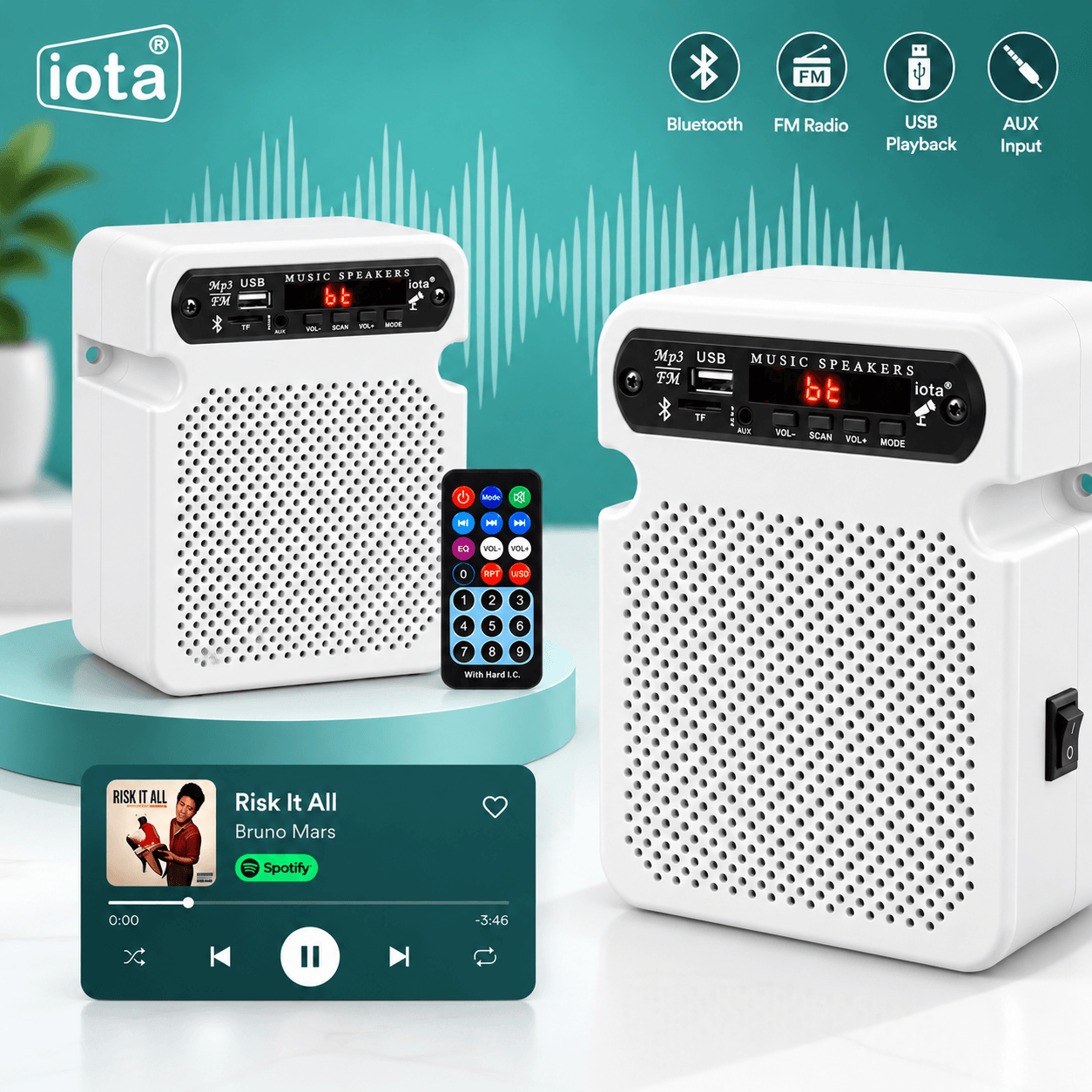iota Bluetooth Speaker 20W — Rich Stereo, Deep Bass