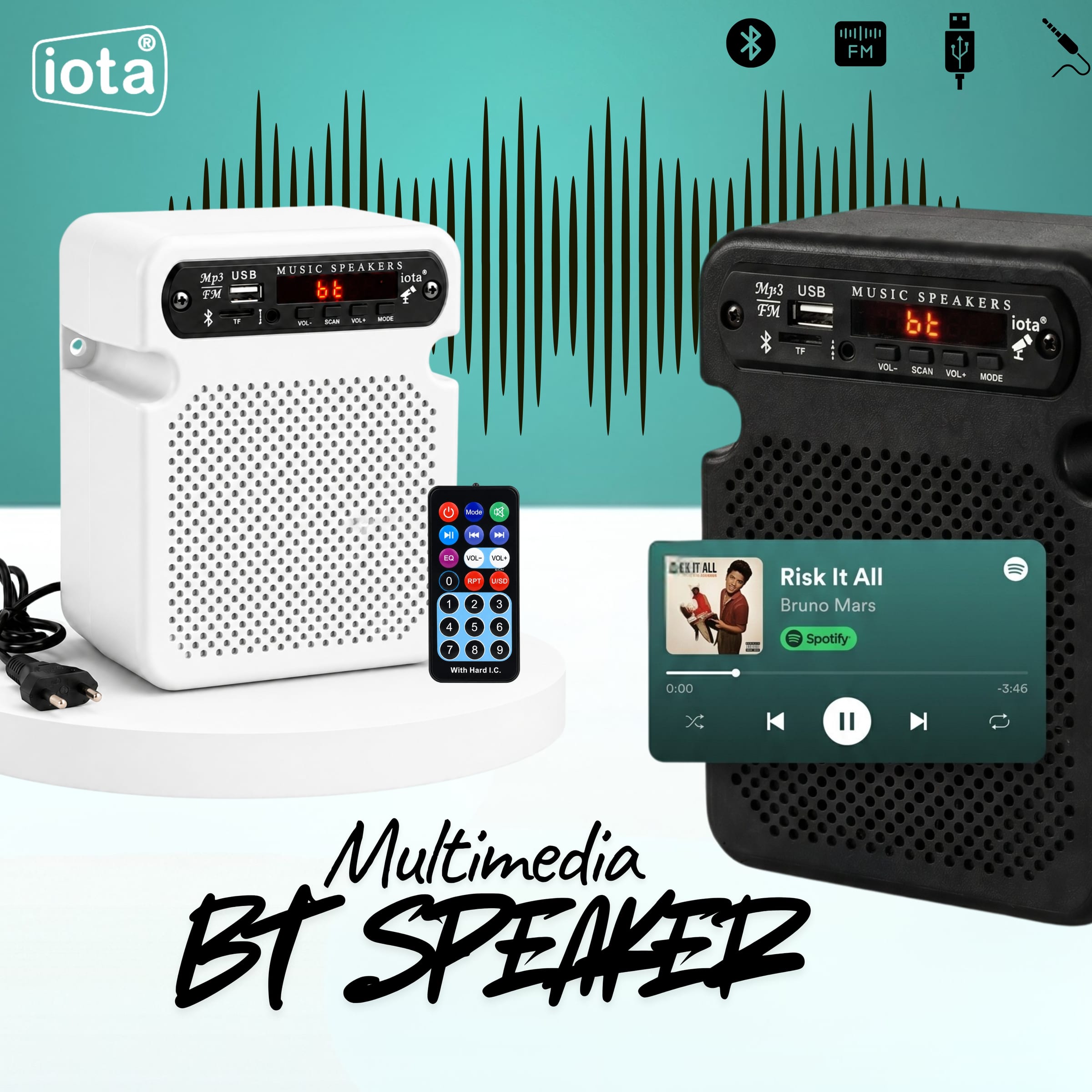 iota Bluetooth Speaker 20W — Rich Stereo, Deep Bass