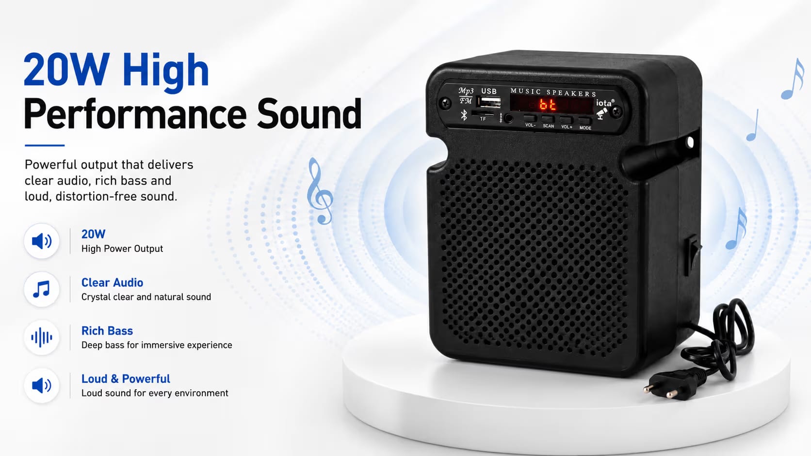Bluetooth Speaker 20W — Black — banner 2