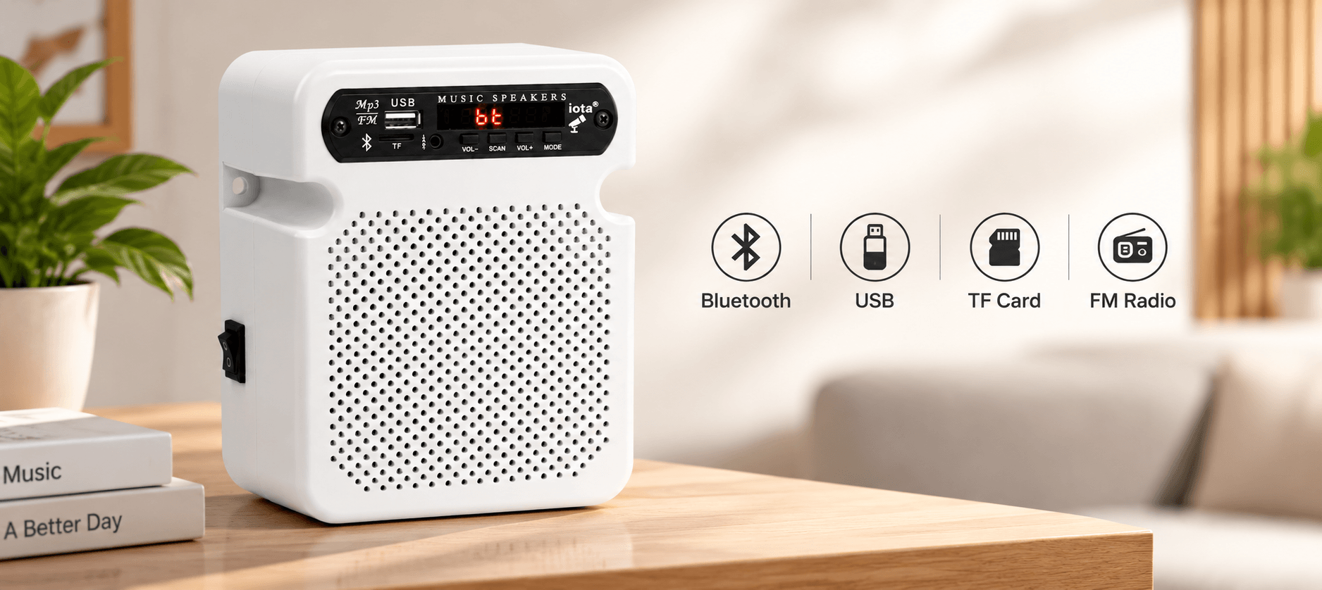 Bluetooth Speaker 20W — White — banner 1