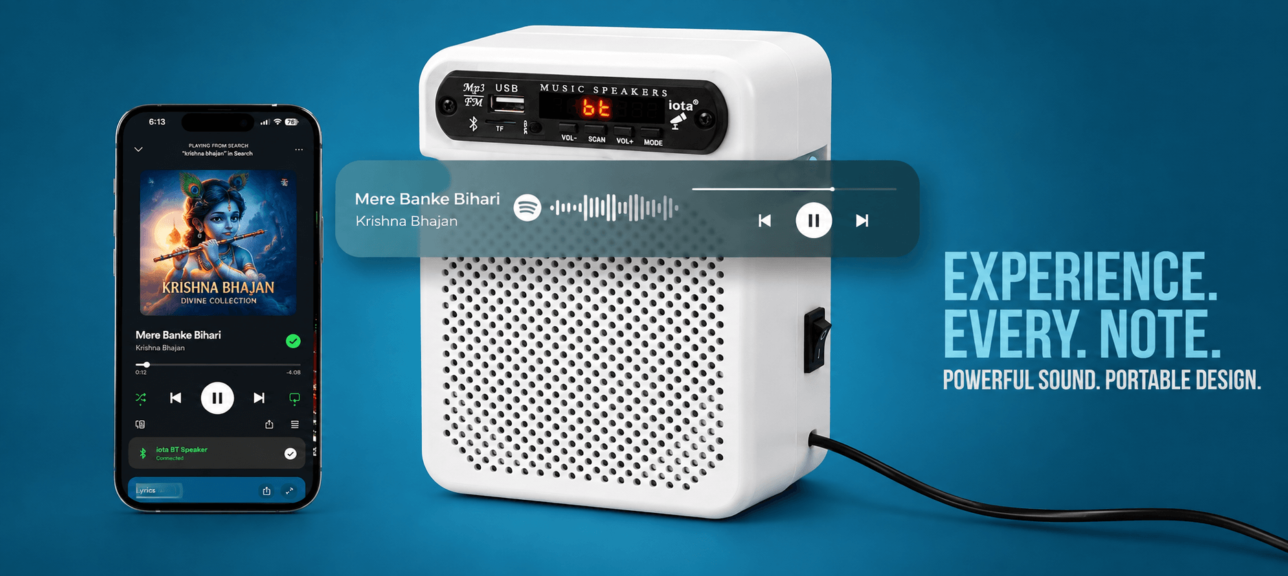 Bluetooth Speaker 20W — White — banner 2