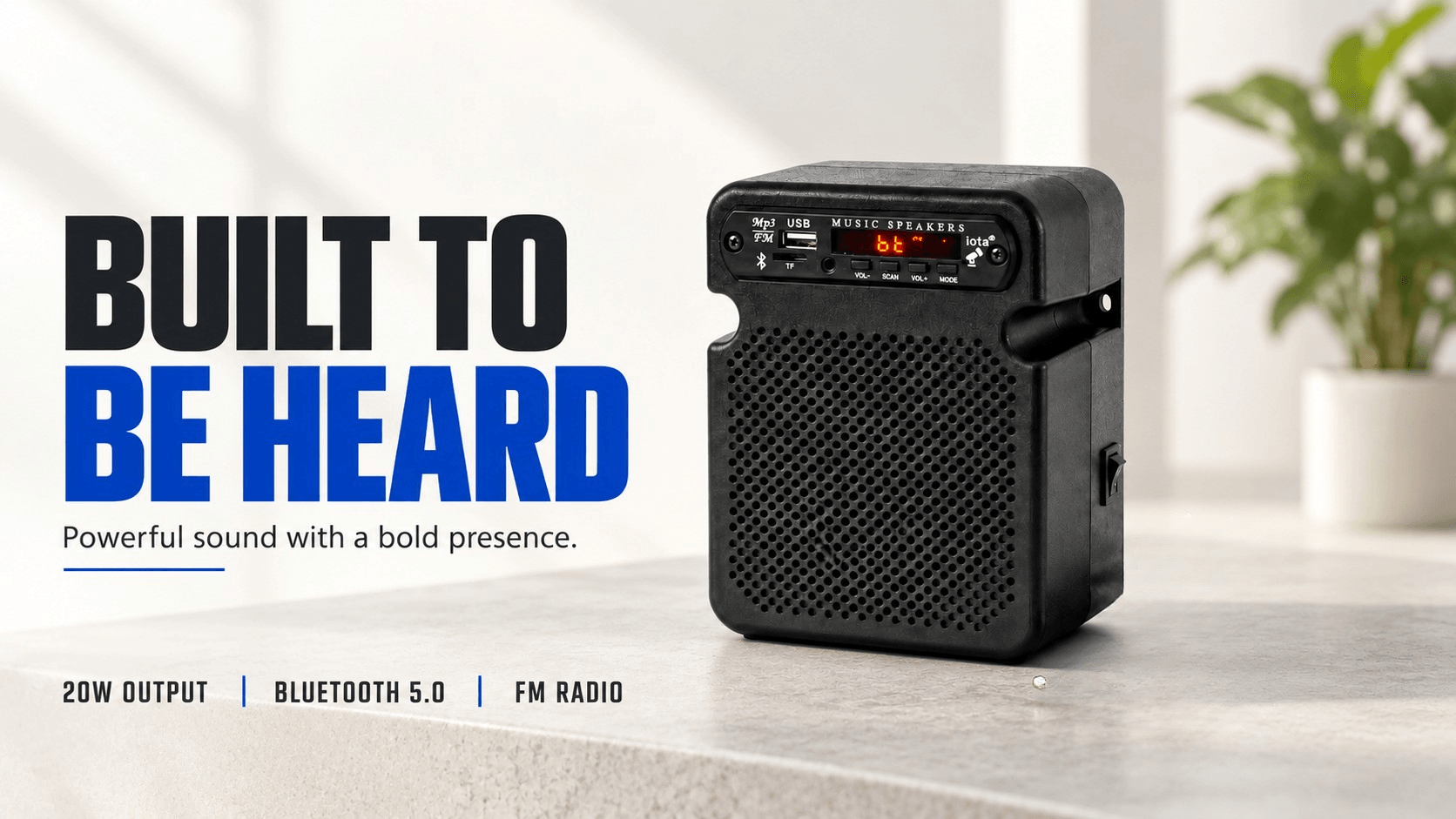 Bluetooth Speaker 20W — Black — banner 1