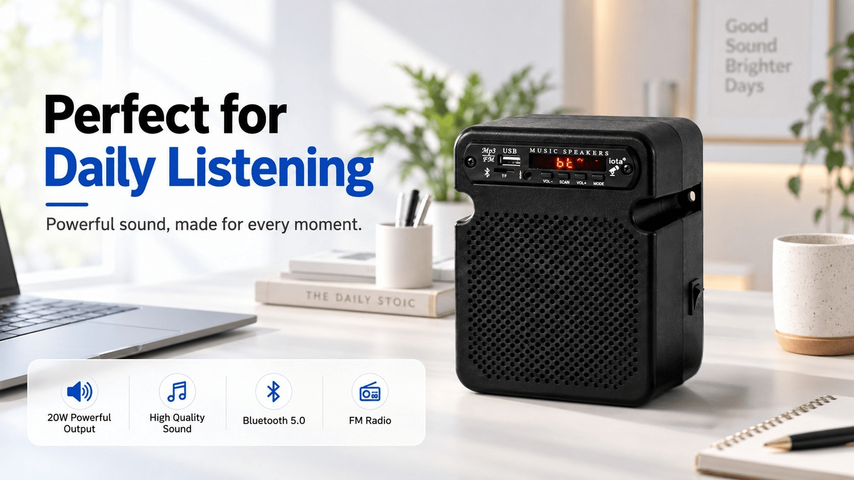 Bluetooth Speaker 20W — Black — banner 3