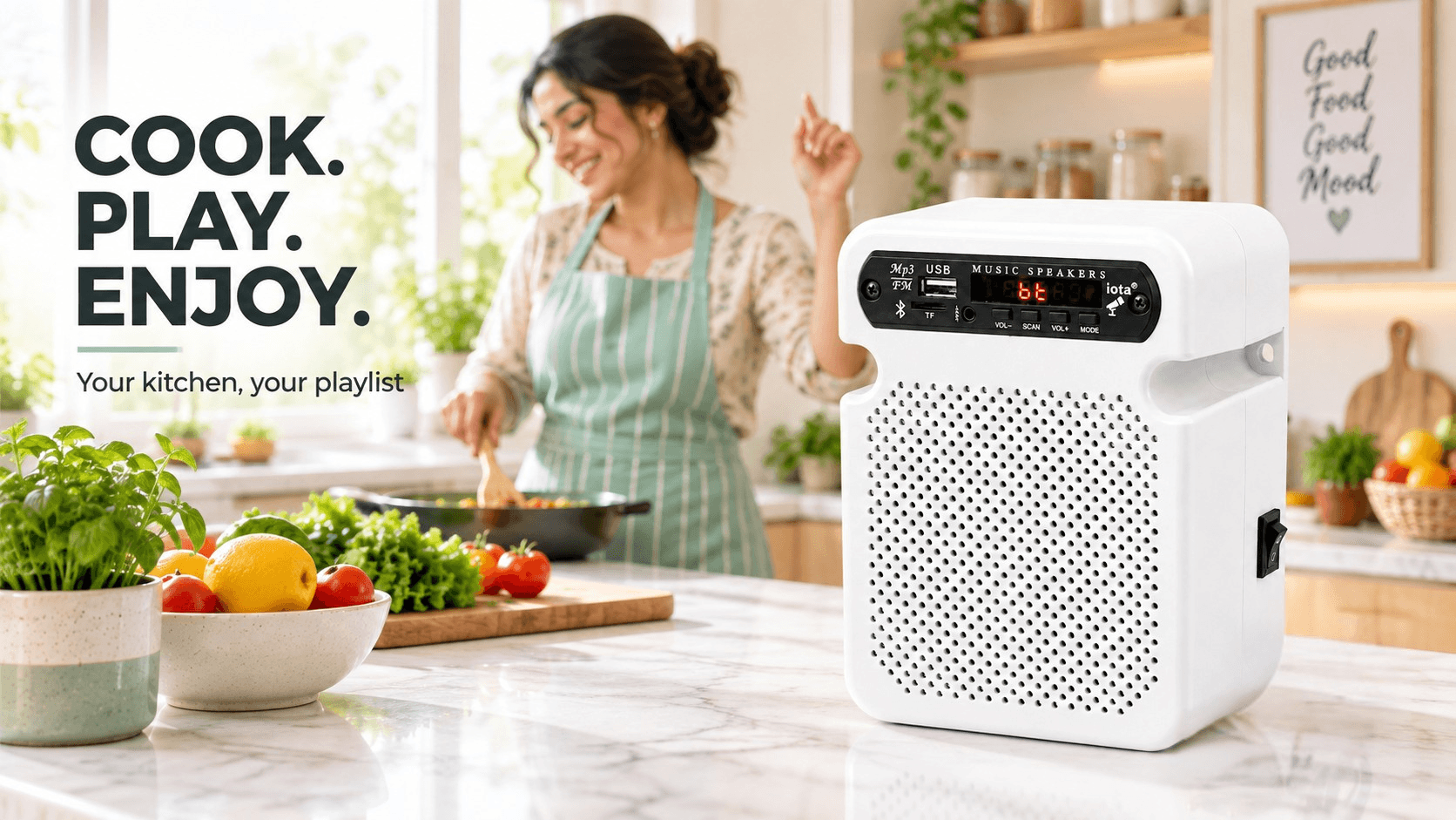 Bluetooth Speaker 20W — White — banner 3