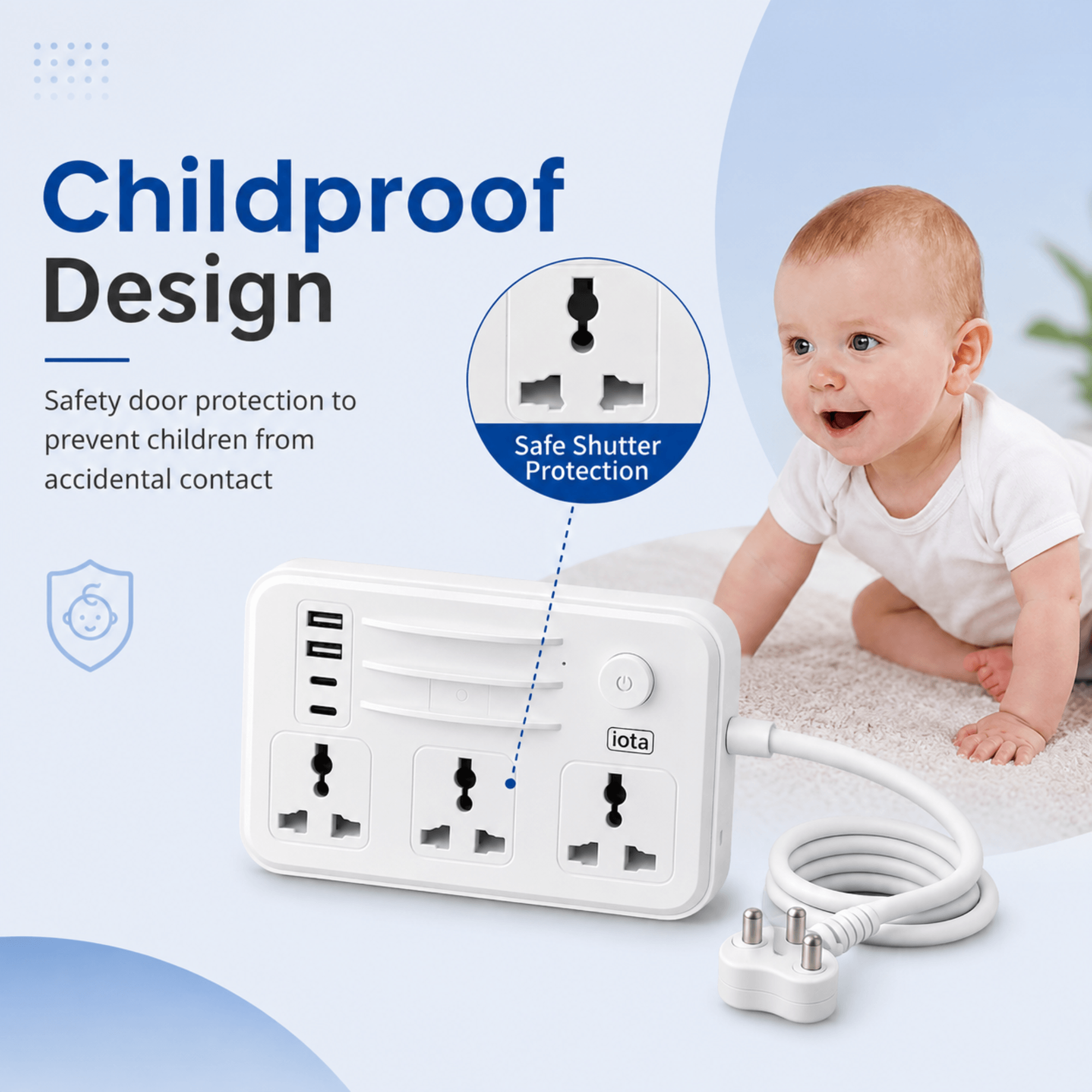 7 in 1 Extension Board with USB & Type-C Ports