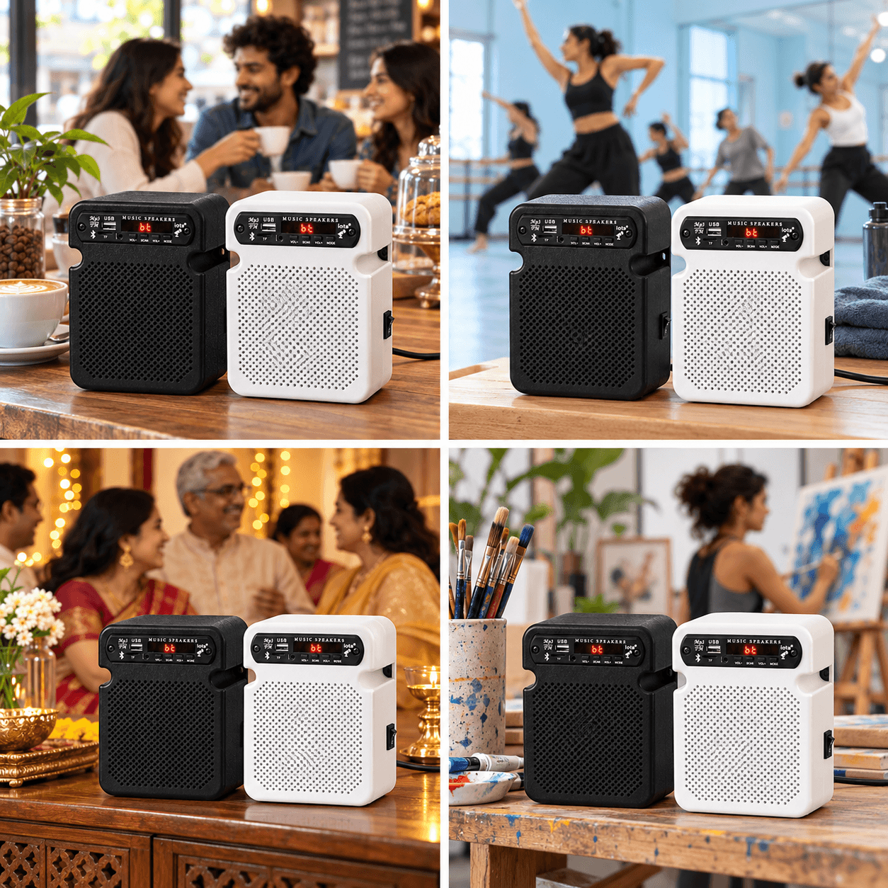 BT Speaker Combo White & Black